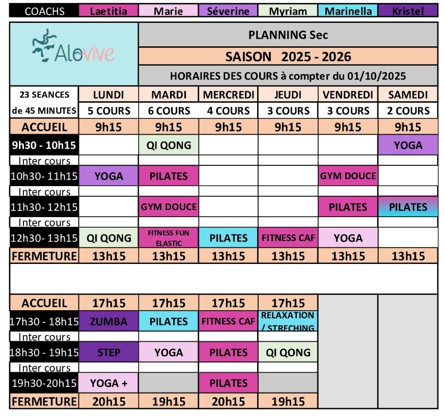 planning personnalisé de alovive